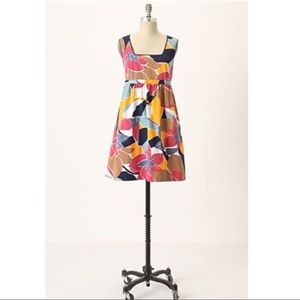 Anthropologie Colorful Floral Midi Dress